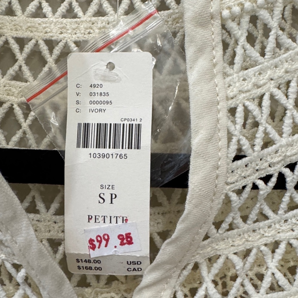 NWT Anthropologie Pilco Lace Yoke Peasant Elegant Cream Lace Blouse - Picture 9 of 11